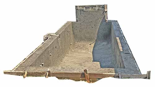 Swimming Pool Under Construction concrete stage
