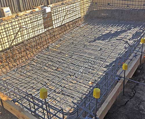 Swimming Pool Construction form work before concrete pour